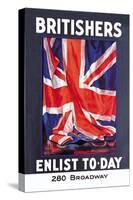 Britishers: Enlist To-Day-Guy Lipscombe-Stretched Canvas