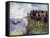 Britons Awaiting the Imminent Arrival of Viking Ships, C16th Century-null-Framed Stretched Canvas