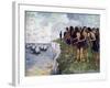 Britons Awaiting the Imminent Arrival of Viking Ships, C16th Century-null-Framed Giclee Print