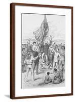 Britons Celebrating in New Guinea-null-Framed Giclee Print