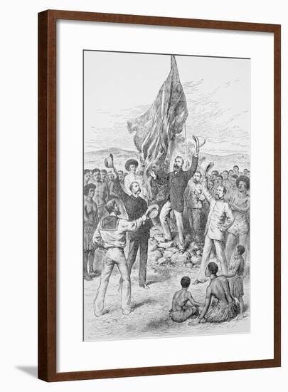 Britons Celebrating in New Guinea-null-Framed Giclee Print