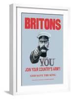 Britons: Join Your Country's Army-Alfred Leete-Framed Art Print