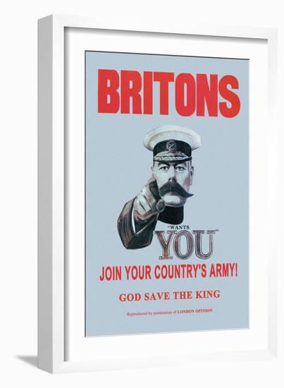 Britons: Join Your Country's Army-Alfred Leete-Framed Art Print