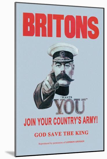 Britons: Join Your Country's Army-Alfred Leete-Mounted Art Print