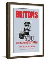 Britons: Join Your Country's Army-Alfred Leete-Framed Art Print