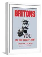 Britons: Join Your Country's Army-Alfred Leete-Framed Art Print