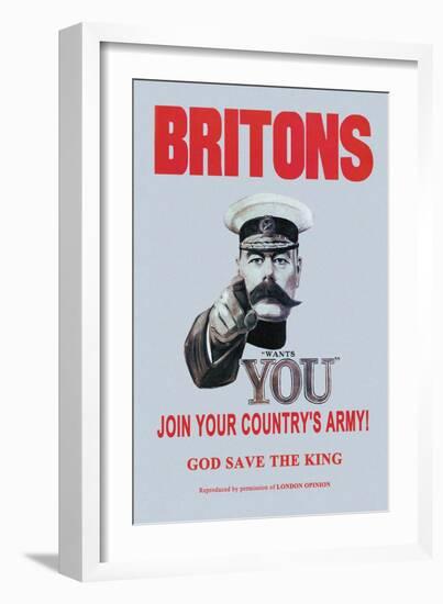 Britons: Join Your Country's Army-Alfred Leete-Framed Art Print