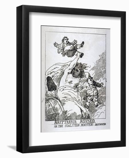 Brittannia Roused or the Coalition Monsters Destroyed, 1784-Thomas Rowlandson-Framed Giclee Print