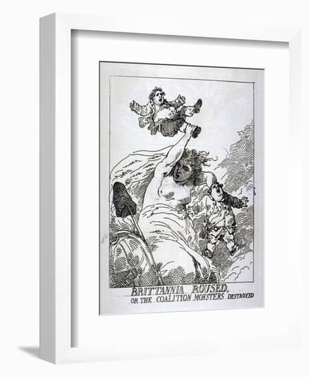 Brittannia Roused or the Coalition Monsters Destroyed, 1784-Thomas Rowlandson-Framed Giclee Print