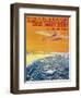 Brittany, France - View of Float Planes in Air and Water Poster-Lantern Press-Framed Premium Giclee Print
