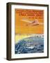 Brittany, France - View of Float Planes in Air and Water Poster-Lantern Press-Framed Art Print