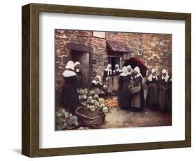 Brittany Veg. Market-Mortimer Menpes-Framed Art Print