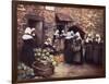 Brittany Veg. Market-Mortimer Menpes-Framed Art Print