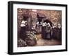 Brittany Veg. Market-Mortimer Menpes-Framed Art Print