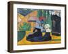 Brittany Women with Umbrellas-Emile Bernard-Framed Giclee Print