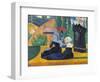 Brittany Women with Umbrellas-Emile Bernard-Framed Art Print