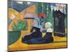 Brittany Women with Umbrellas-Emile Bernard-Mounted Art Print