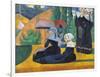 Brittany Women with Umbrellas-Emile Bernard-Framed Art Print