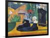 Brittany Women with Umbrellas-Emile Bernard-Framed Art Print