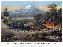 A Stagecoach Journey, USA, 19th Century-Britton & Rey-Giclee Print