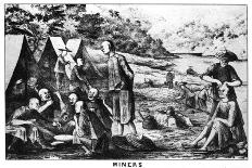 Gambling in the Mines, Faro, California, 19th Century-Britton & Rey-Giclee Print