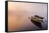 Brivio, Lombardy, Italy. Two Boats on the Adda River at Sunrise.-ClickAlps-Framed Stretched Canvas