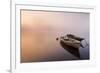 Brivio, Lombardy, Italy. Two Boats on the Adda River at Sunrise.-ClickAlps-Framed Photographic Print