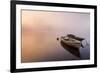 Brivio, Lombardy, Italy. Two Boats on the Adda River at Sunrise.-ClickAlps-Framed Photographic Print