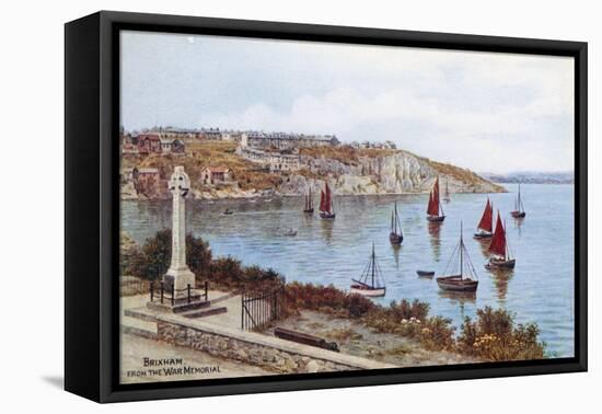 Brixham, from the War Memorial-Alfred Robert Quinton-Framed Stretched Canvas