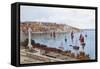 Brixham, from the War Memorial-Alfred Robert Quinton-Framed Stretched Canvas