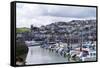 Brixham Harbour and Marina, Devon, England, United Kingdom, Europe-Rob Cousins-Framed Stretched Canvas