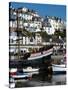 Brixham Harbour, Devon, England, United Kingdom, Europe-Charles Bowman-Stretched Canvas