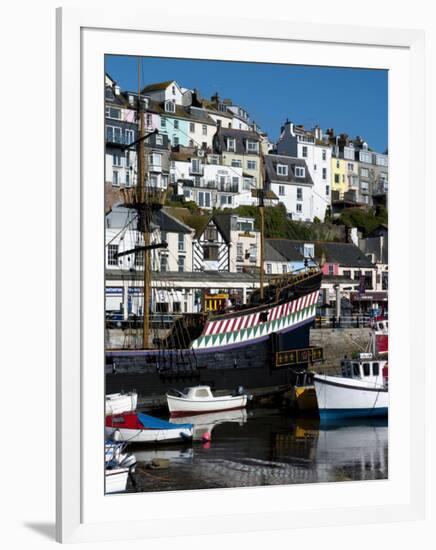 Brixham Harbour, Devon, England, United Kingdom, Europe-Charles Bowman-Framed Photographic Print