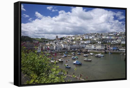 Brixham Harbour, Devon, England, United Kingdom, Europe-Rob Cousins-Framed Stretched Canvas