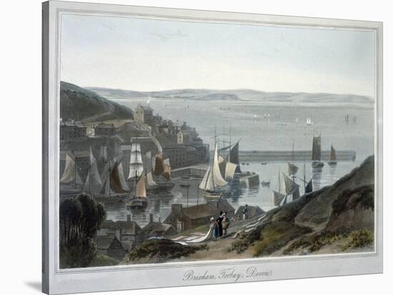 'Brixham, Torbay, Devon', 1825-William Daniell-Stretched Canvas