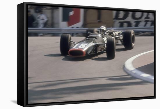 Brm of Dickie Attwood Entering a Corner, Monaco Grand Prix, 1968-null-Framed Stretched Canvas