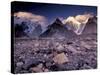 Broad and Gasherbrun Peaks, Karakoram Range, Pakistan-Art Wolfe-Stretched Canvas