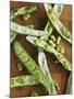 Broad Beans and Pods on a Wooden Surface-Petr Gross-Mounted Photographic Print