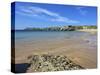 Broad Haven Beach in Spring Sunshine, Pembrokeshire National Park, Wales, Uk-Peter Barritt-Stretched Canvas