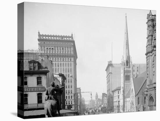 Broad St. North from City Hall, Philadelphia, Pa.-null-Stretched Canvas