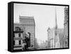 Broad St. North from City Hall, Philadelphia, Pa.-null-Framed Stretched Canvas