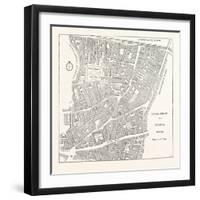 Broad Street and Cornhill Wards from a Map of 1750, London-null-Framed Giclee Print