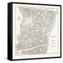Broad Street and Cornhill Wards from a Map of 1750, London-null-Framed Stretched Canvas