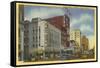 Broad Street at Military Park, Newark, New Jersey-null-Framed Stretched Canvas