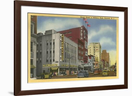 Broad Street at Military Park, Newark, New Jersey-null-Framed Premium Giclee Print