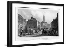 Broad Street, Bloomsbury, London, 19th Century-William Woolnoth-Framed Giclee Print