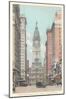 Broad Street, City Hall, Philadelphia, Pennsylvania-null-Mounted Art Print