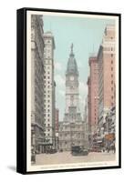 Broad Street, City Hall, Philadelphia, Pennsylvania-null-Framed Stretched Canvas