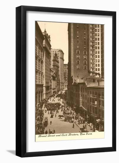 Broad Street Curb Brokers, New York City-null-Framed Art Print