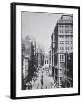 Broad Street, Looking Towards Wall Street, New York, 1893 (B/W Photo)-American Photographer-Framed Giclee Print